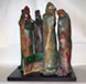 Sacra Famiglia con Re Magi. Terracotta e patine.