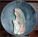 Sacra Famiglia su piatto in ceramica - Cottura Raku