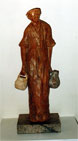 Acquaiola - Scultura in terracotta e patine
